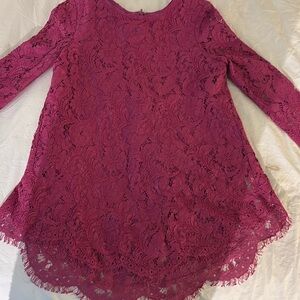 Adam Lippes long lace top with zip back